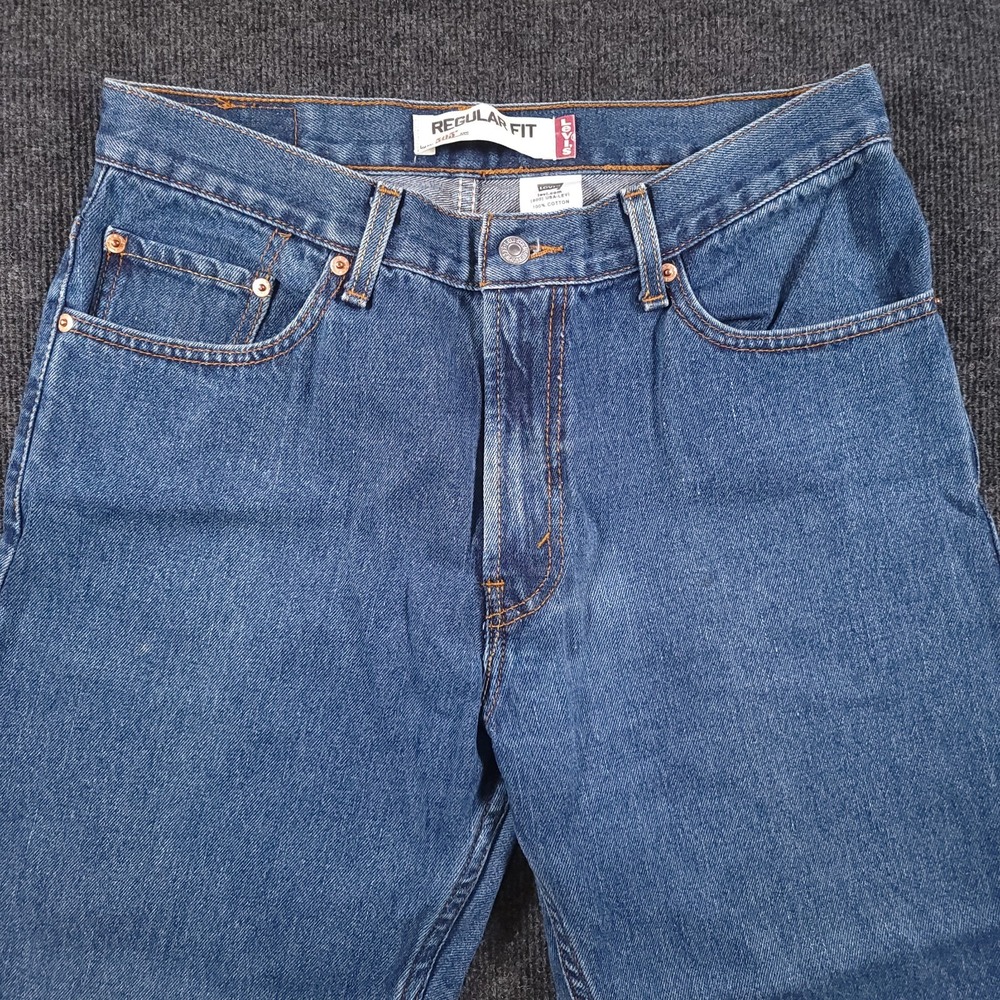 Levi's 505 Jeans Mens 34x25.5 Straight Fit Denim Work VTG Made In USA Y2K Street - Picture 3 of 12
